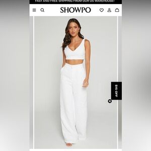 GORG ADELAIDE TWO PIECE SET Crop Top and Wide Leg Pants Set